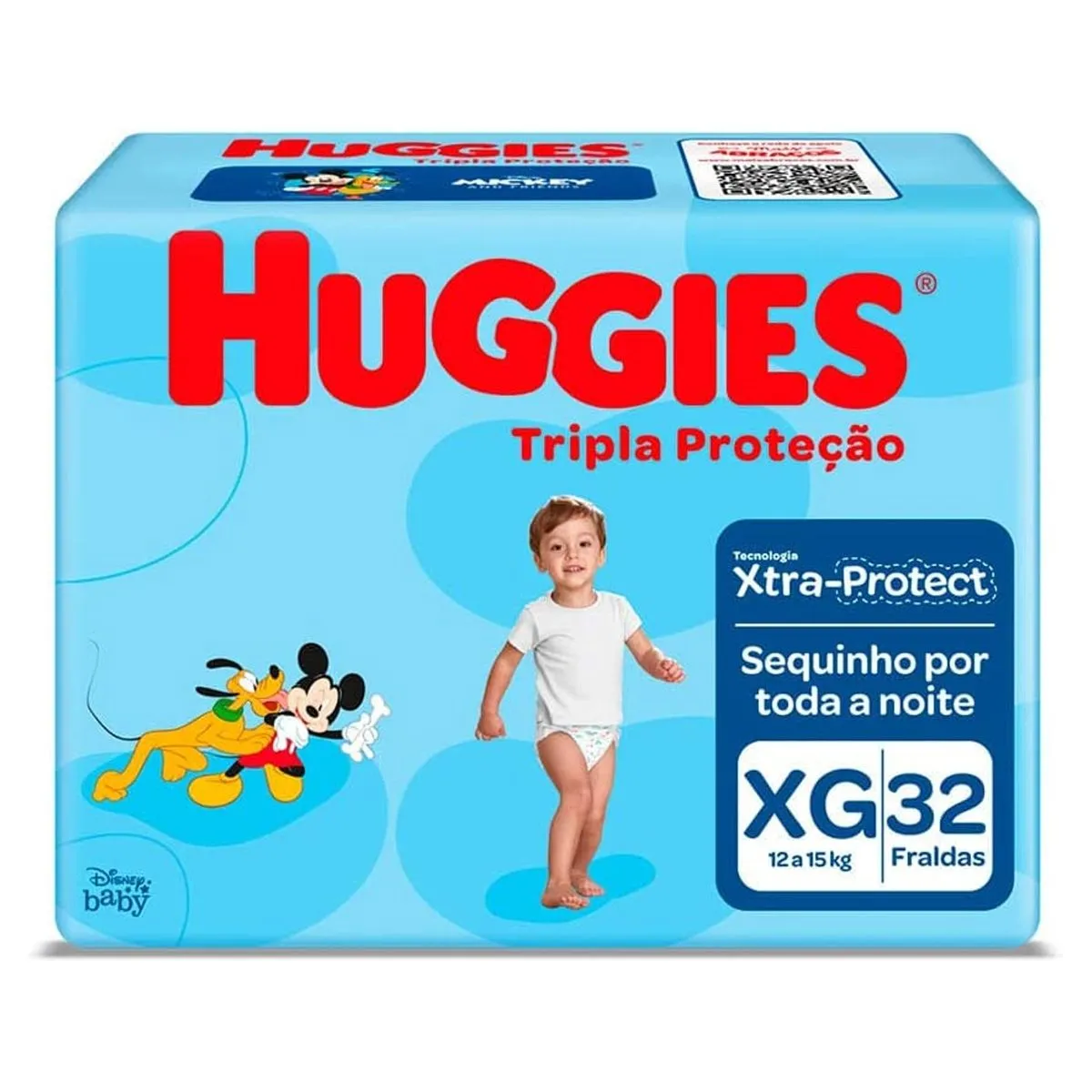 Fralda Tripla Proteção Tamanho Extra Grande Huggies Com 32 Unidades