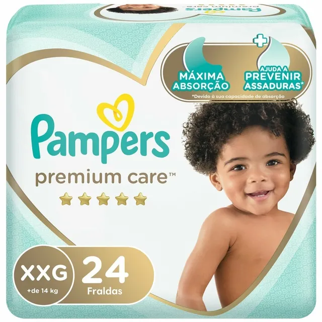 Kit 9 Fraldas Pampers P/Care Xxg c/24 Unidades cada cada