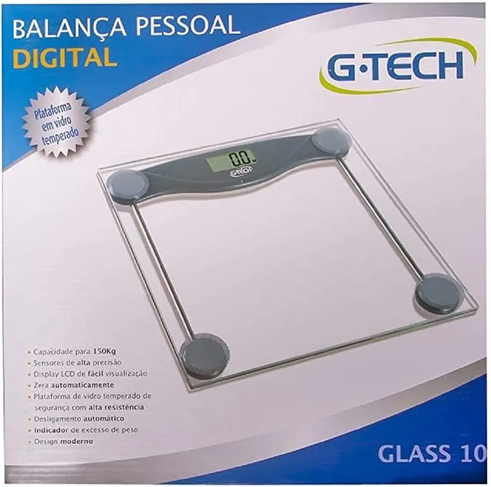 G-Tech Balança Digital em Vidro Temperado Glass10