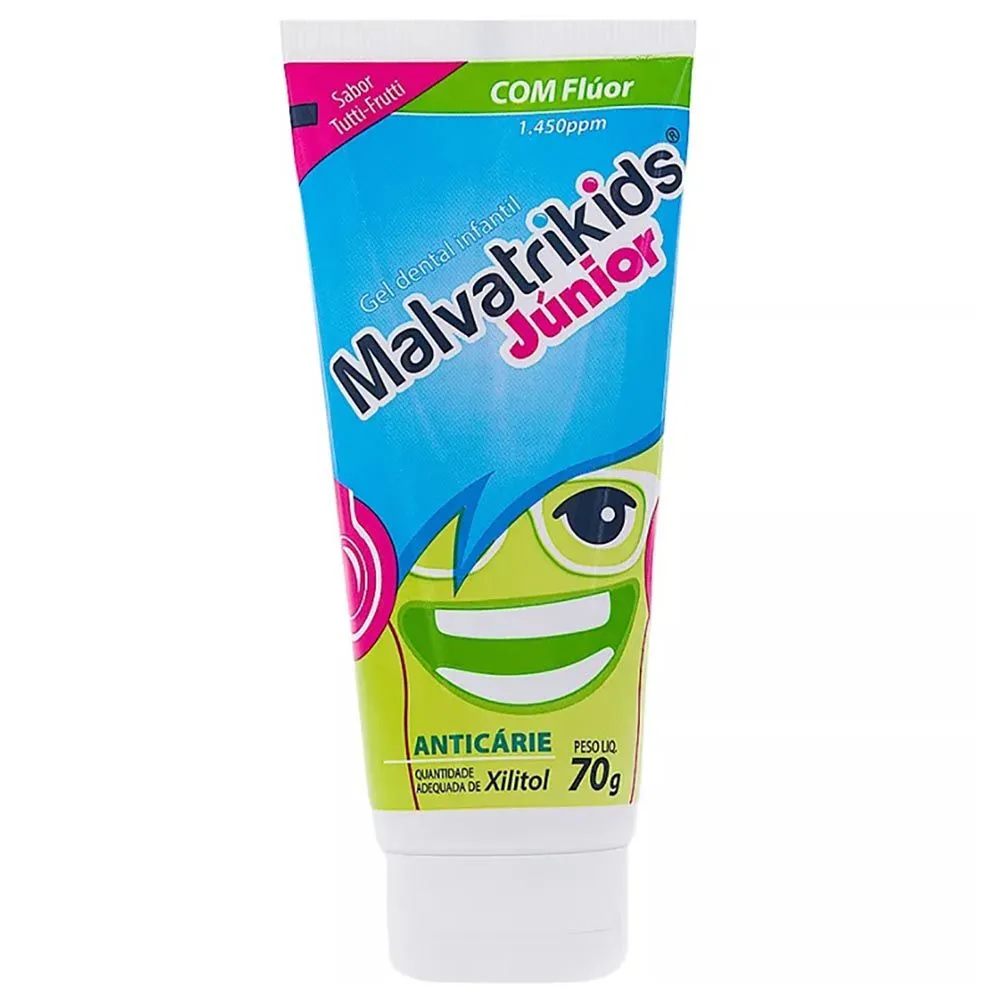 Gel Dental Infantil Sabor Tutti-Frutti  Malvatrikids Júnior 70G