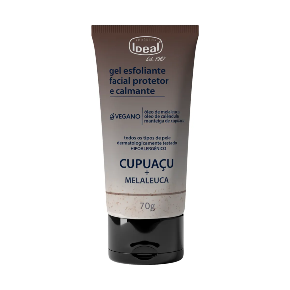 Gel Esfoliante Facial Protetor e Calmante Cupuaçu Com Melaleuca Com 70g Ideal