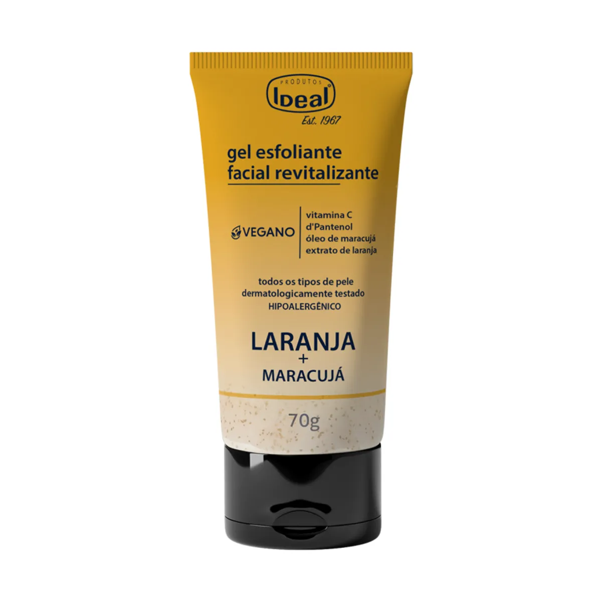 Gel Esfoliante Facial Revitalizante Laranja Com Maracujá Com 70g Ideal