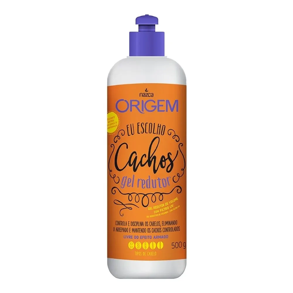 Gel Redutor de Volume Origem Eu Escolho Cachos Comportados 500ml