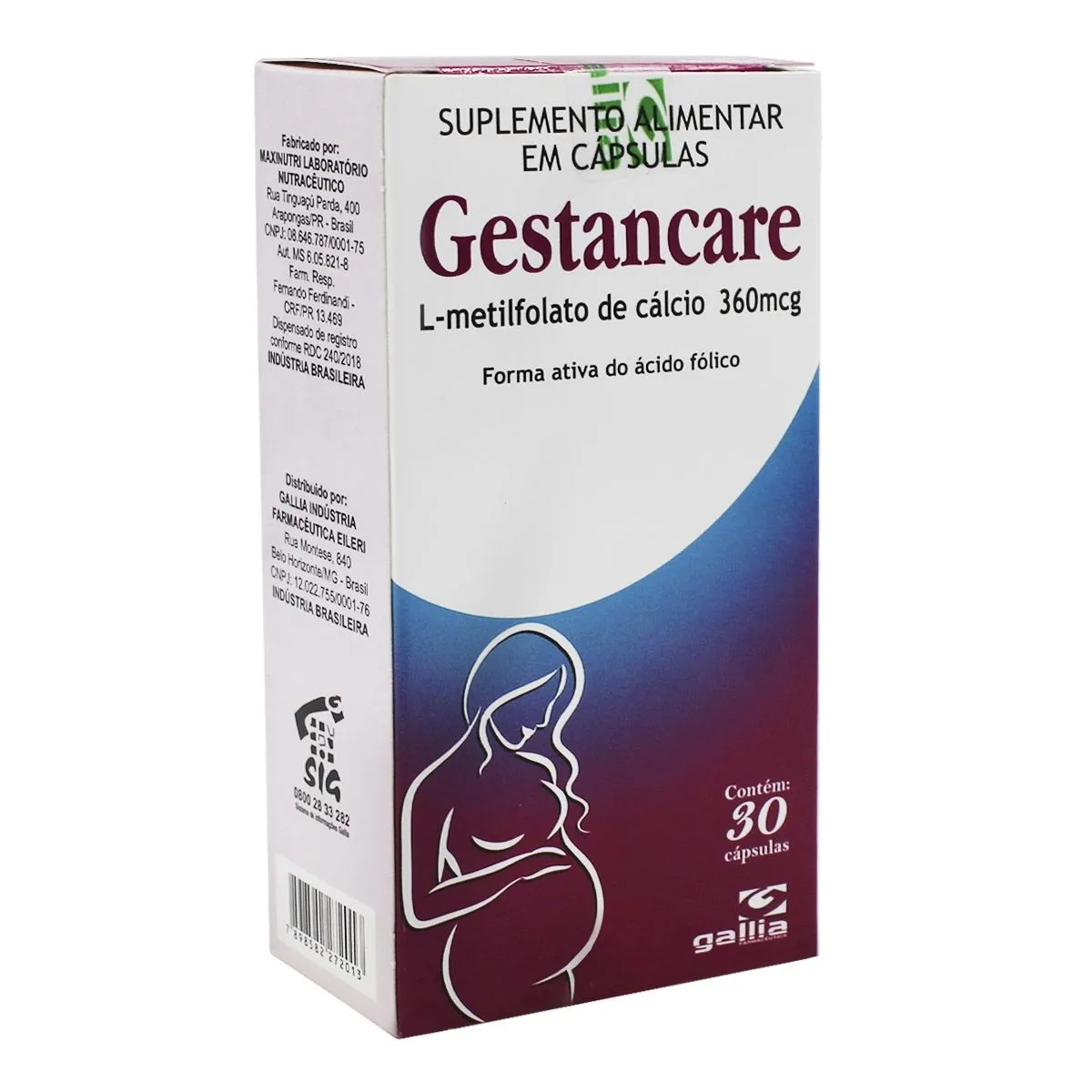 Gestancare 360Mcg Com 30 Cápsulas Gallia
