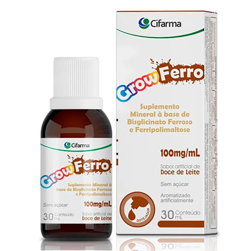 Grow Ferro Doce de Leite 100MG/ML 30ml