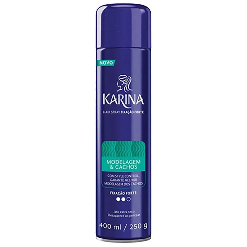 Hair Spray Karina Modelagem de Cachos - Fixação Forte 400ml