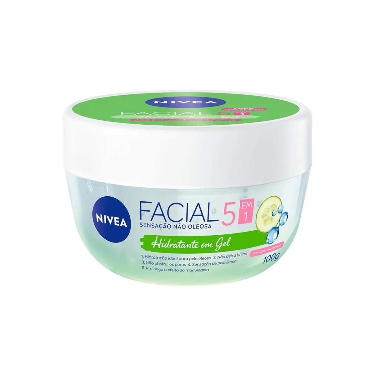 Hidratante em Gel Facial Nivea Com Pepino e Ácido Hialurônico 100g