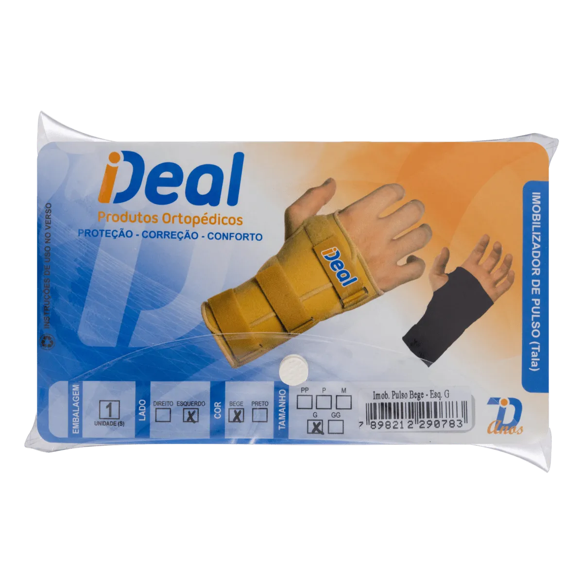 Ideal Imobilizador De Pulso Esquerda Bege G