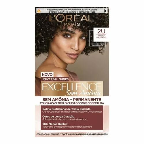 Loreal Tintura Excellence Sem Amônia 2U Preto Universal