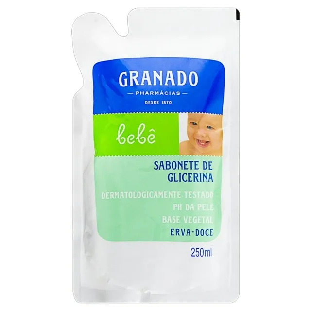 Sabonete Líquido Infantil Granado Bebê Refil 250ml Erva Doce