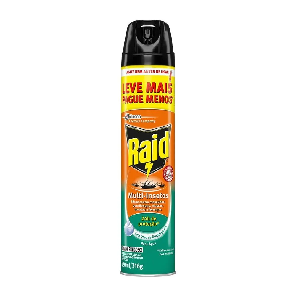 Inseticida Raid Multi-insetos Spray Leve Mais Pague Menos 420ml
