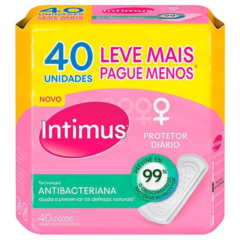 Intimus Protetor Diário Antibacteriano 40un