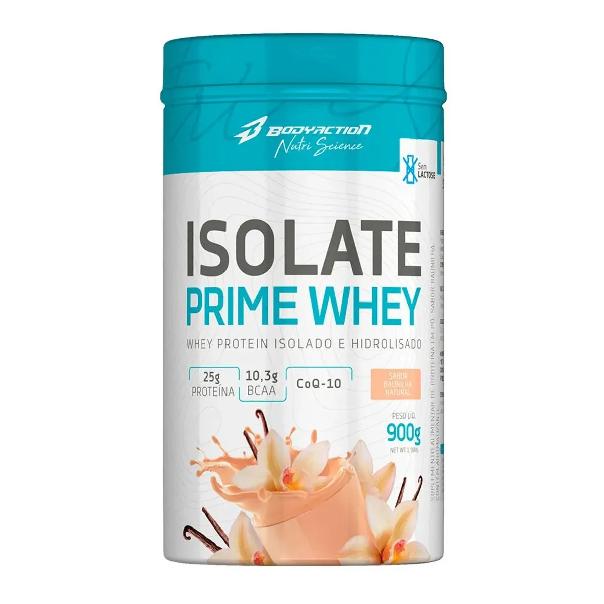 Isolate Prime Whey Sabor Baunilha Natural Com 900g Body Action