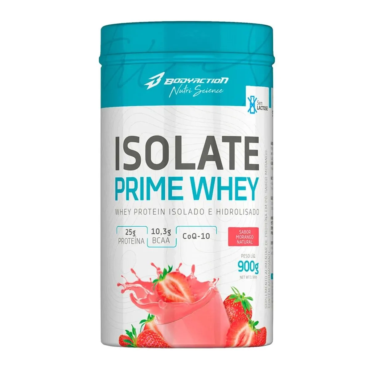 Isolate Prime Whey Sabor Morango Com 900g Body Action