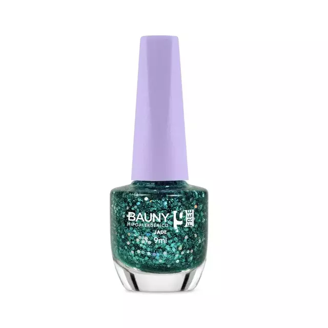 Bauny Esmalte Glitter 9Free 9ml - Cor Jade