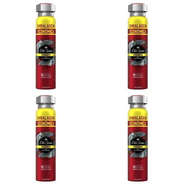 Kit c/4 Unidades de Desodorante Aerosol Old Spice Refrescante 120g
