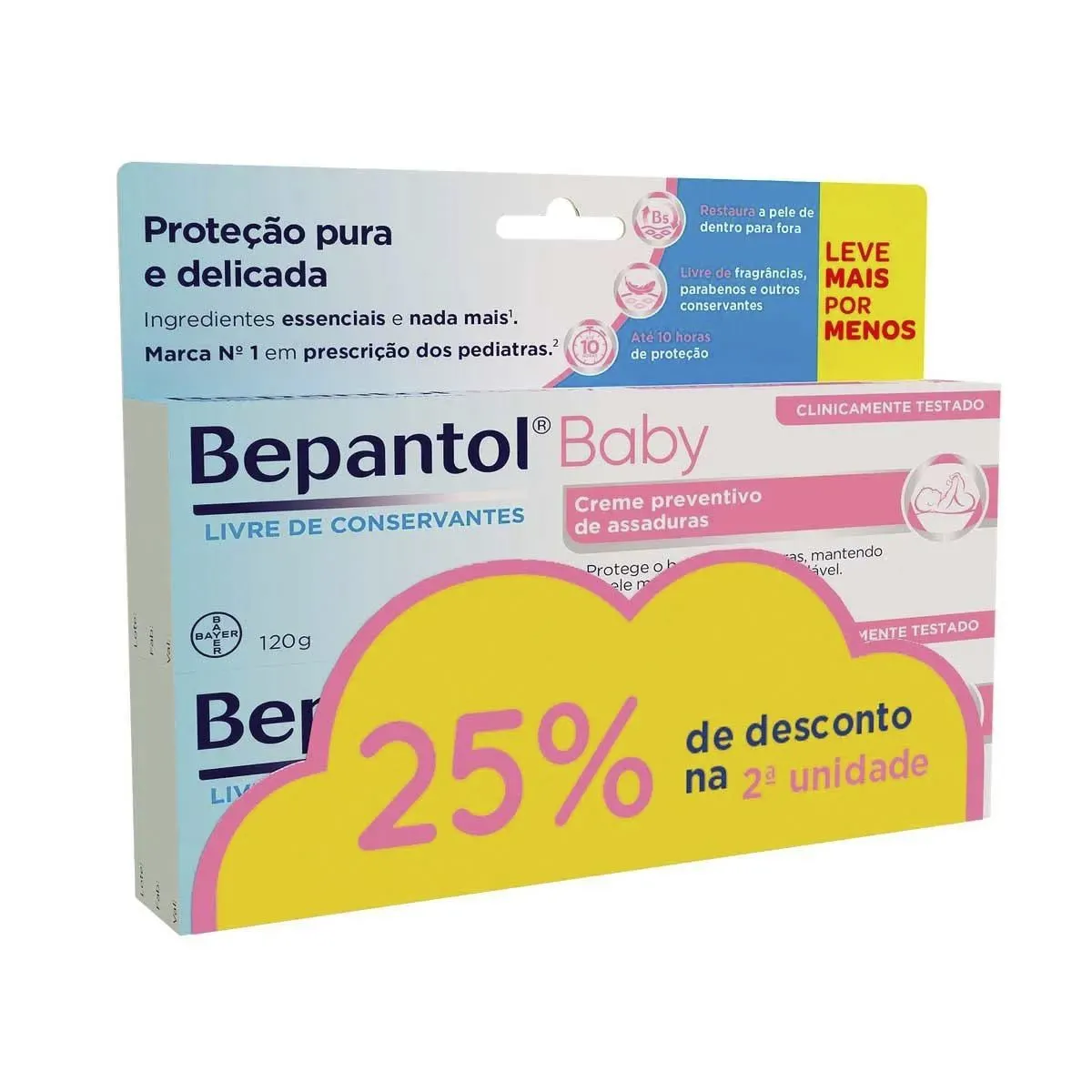 Kit Creme Contra Assadura Bepantol Baby Com 2 Unidades de 120G Cada