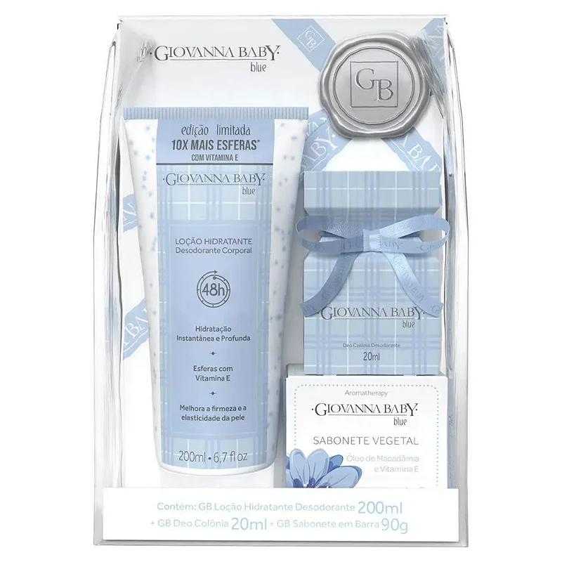 Kit Blue 03 Unidades Giovanna Baby