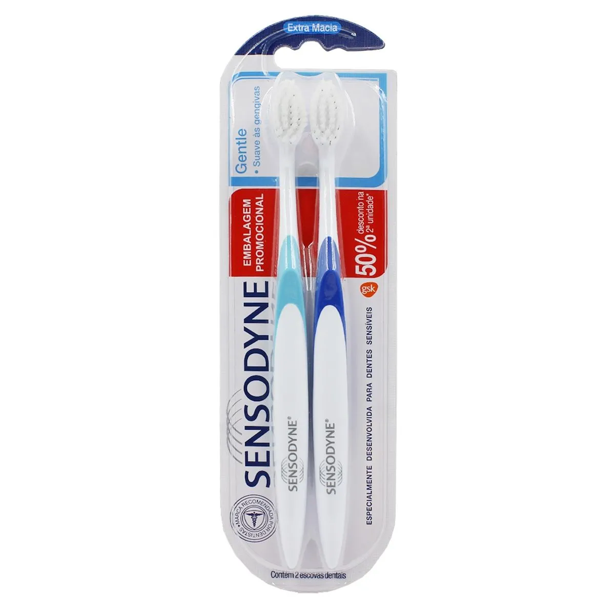 Kit Escova Dental Sensodyne Gentle Extra Macia 50% de Desconto na 2° Unidade