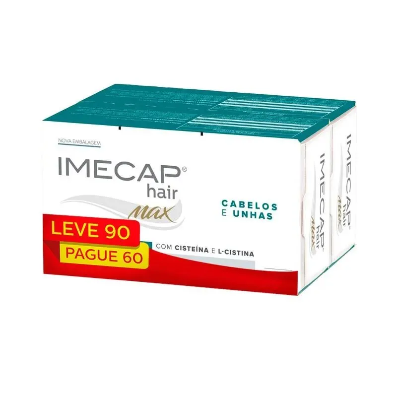 Kit Imecap Hair Max 90 Cápsulas Leve 90 Pague 60 Divcom Pharma
