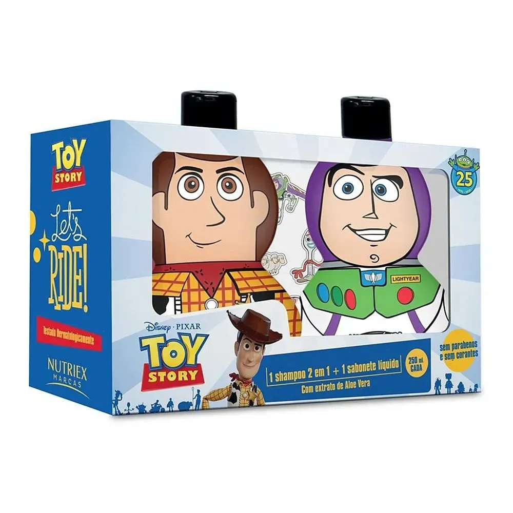 Kit Nutriex Toy Story Shampoo 2 Em 1 250Ml e Sabonete Líquido 230Ml