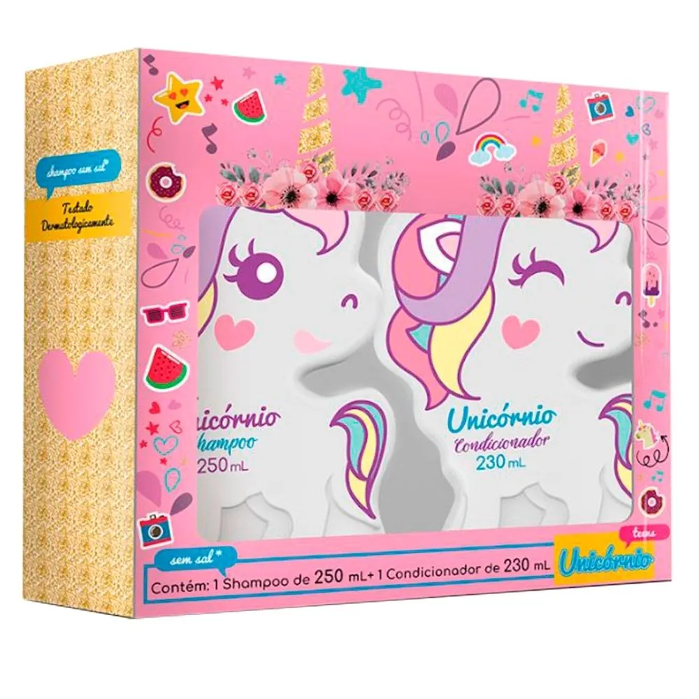 Kit Nutriex Unicórnio Shampoo 250Ml e Condicionador 230Ml