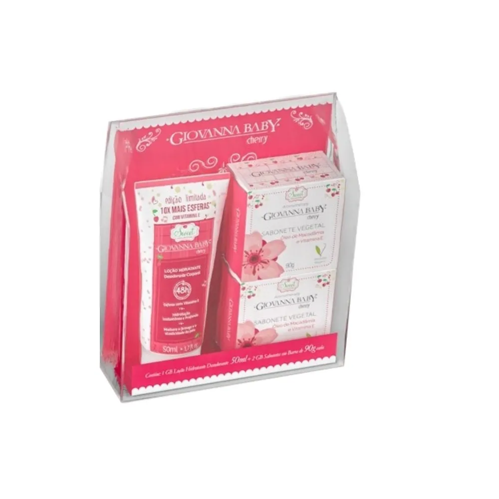 Kit Giovanna Baby Vegetais Eterno Encanto Cherry Loção Hidratante + Sabonete Vegetal