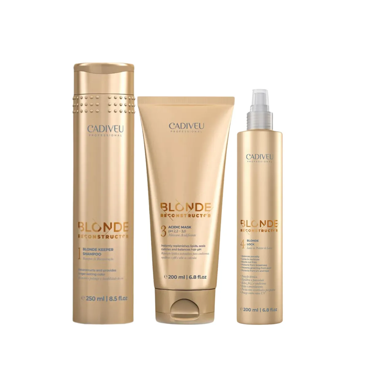Cadiveu Blonde Reconstructor Duo Acidificante + Leave-in