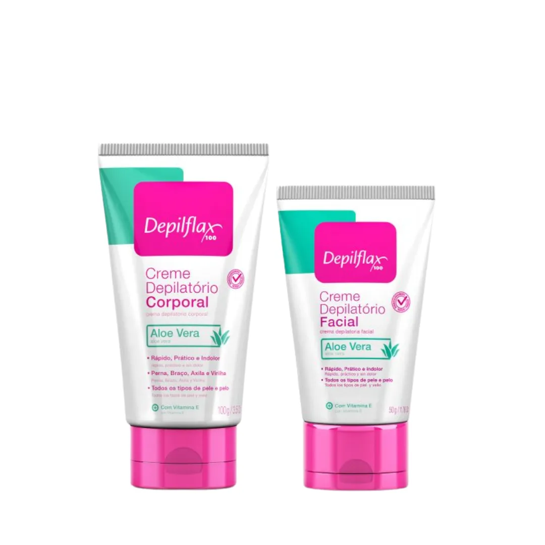 Depilflax Creme Depilatório Corporal 100g + Facial 50g