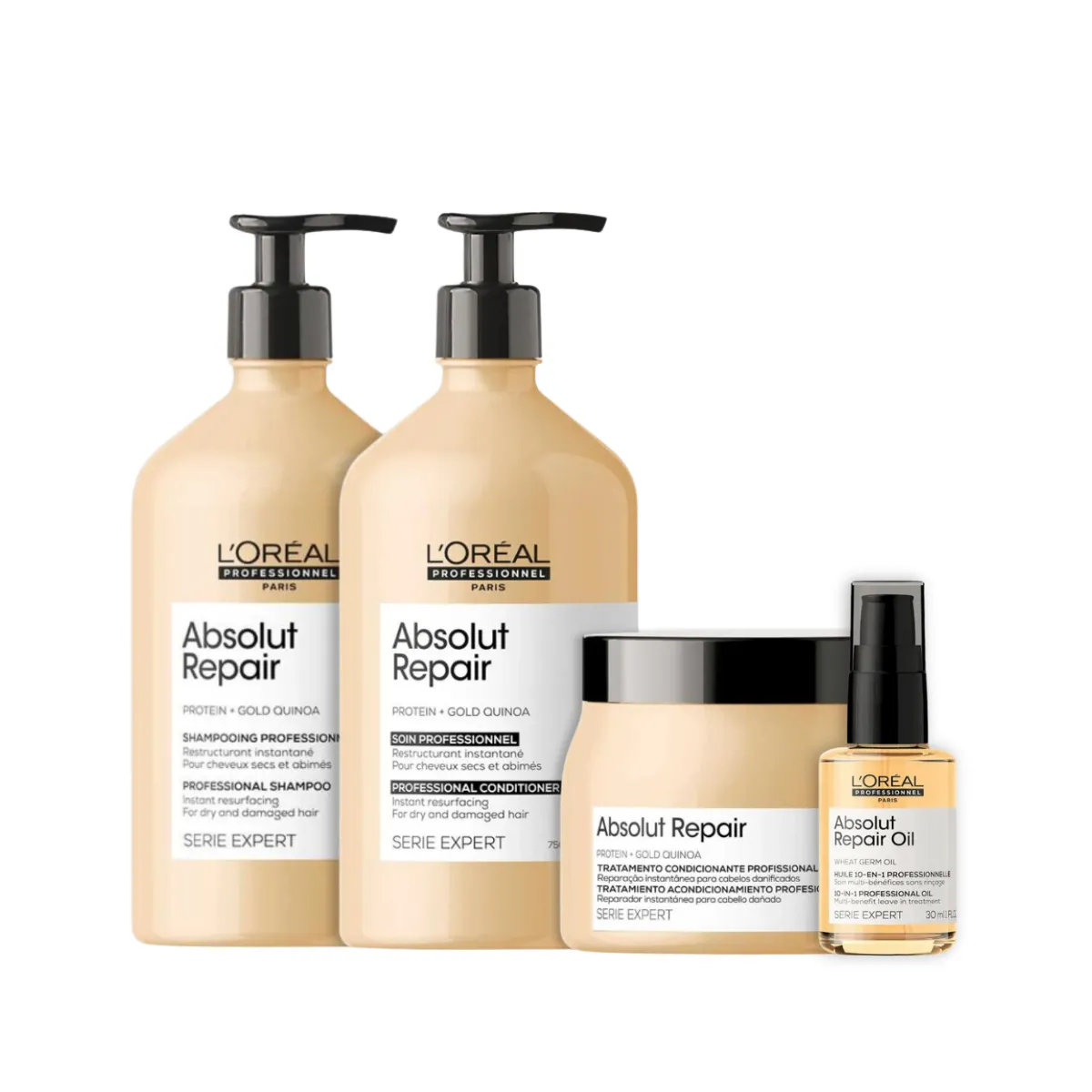 Abs Repair Sh 750ml + Cond 750ml + Masc 500ml + Oleo 30ml