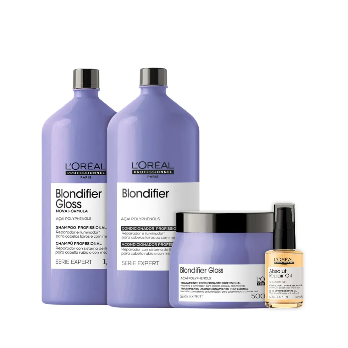 Blondifier Gloss Sh 1,5L + Cond 1,5L + Masc 500ml+ Oleo 30ml