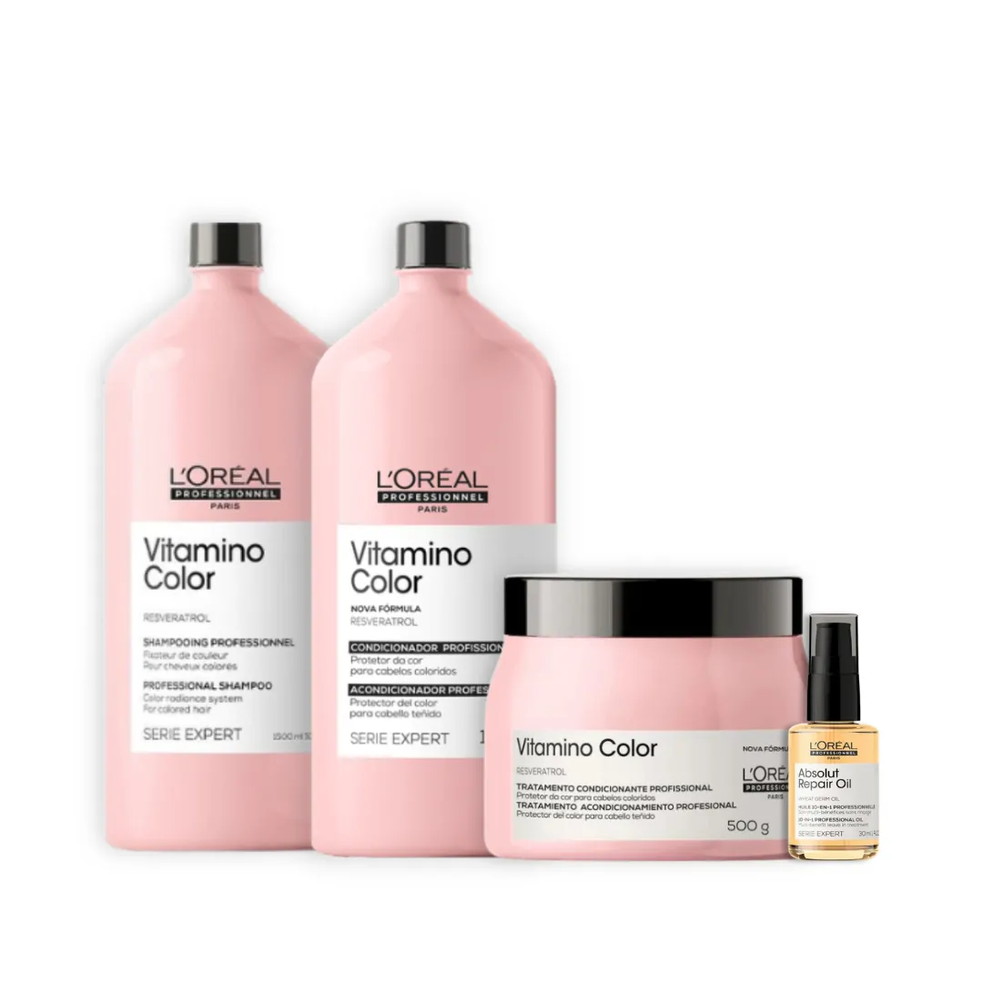 Vitamino Color Sh 1,5l + Cond 1,5l + Masc 500ml + Oleo 30ml