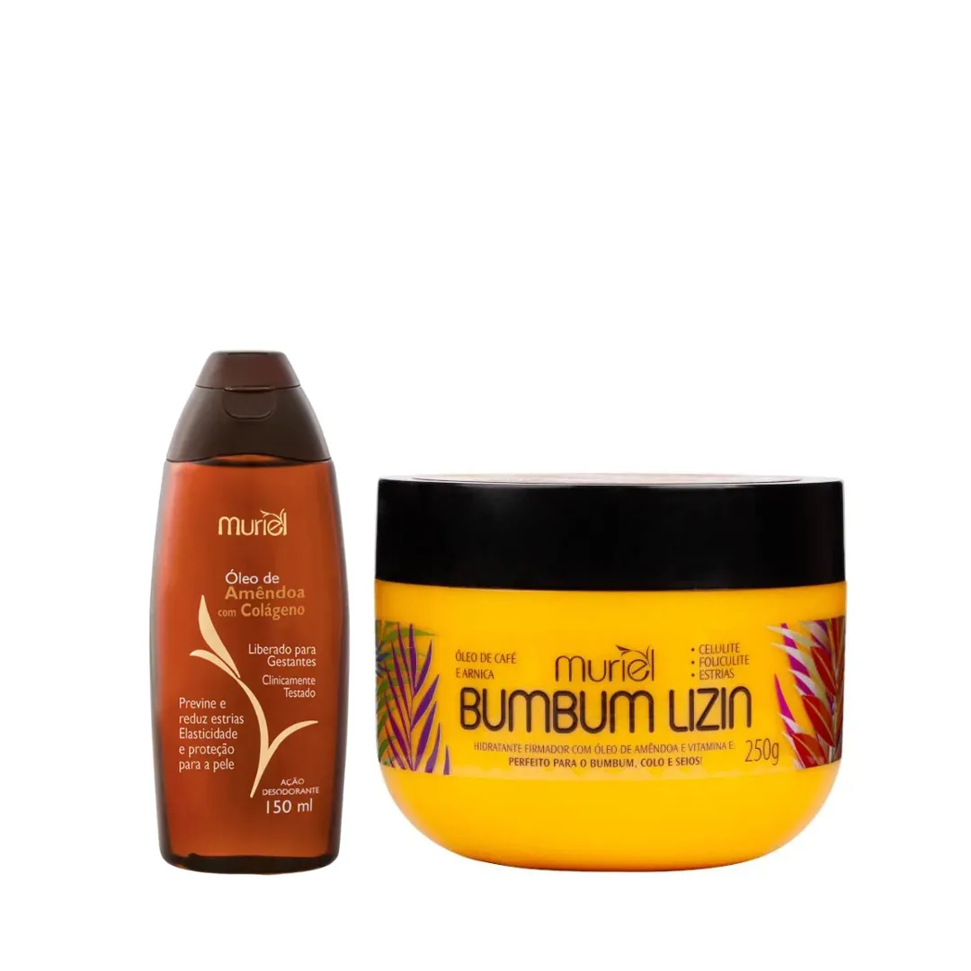 Muriel Óleo Amêndoas com Colágeno 150ml + Bumbum Lisin 250ml