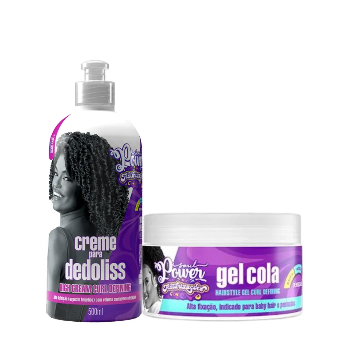 Soul Power Texturizações Curl High Dedoliss 500ml + Gel Cola