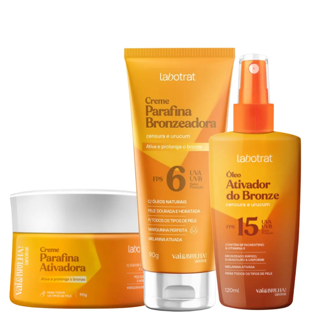 Labotrat Cenoura Parafina Ativ + Bronze 6 + Óleo Bronze 15