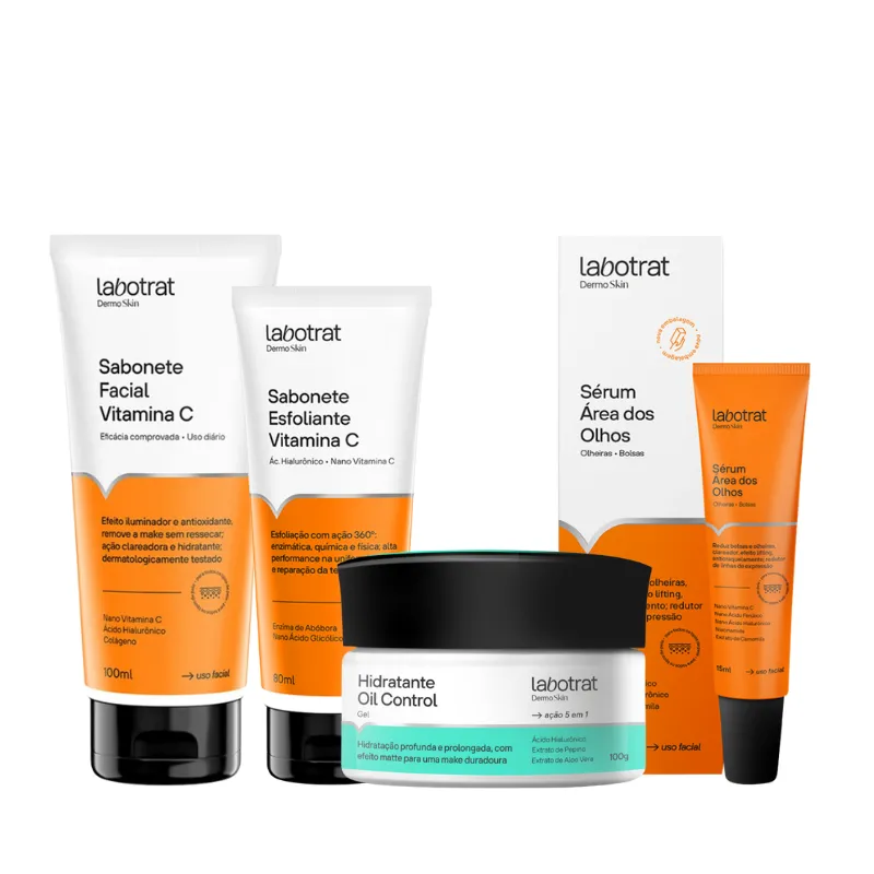 Labotrat Sab VitaC+ Esfoliante+ Hidra Gel + Sérum Área Olhos