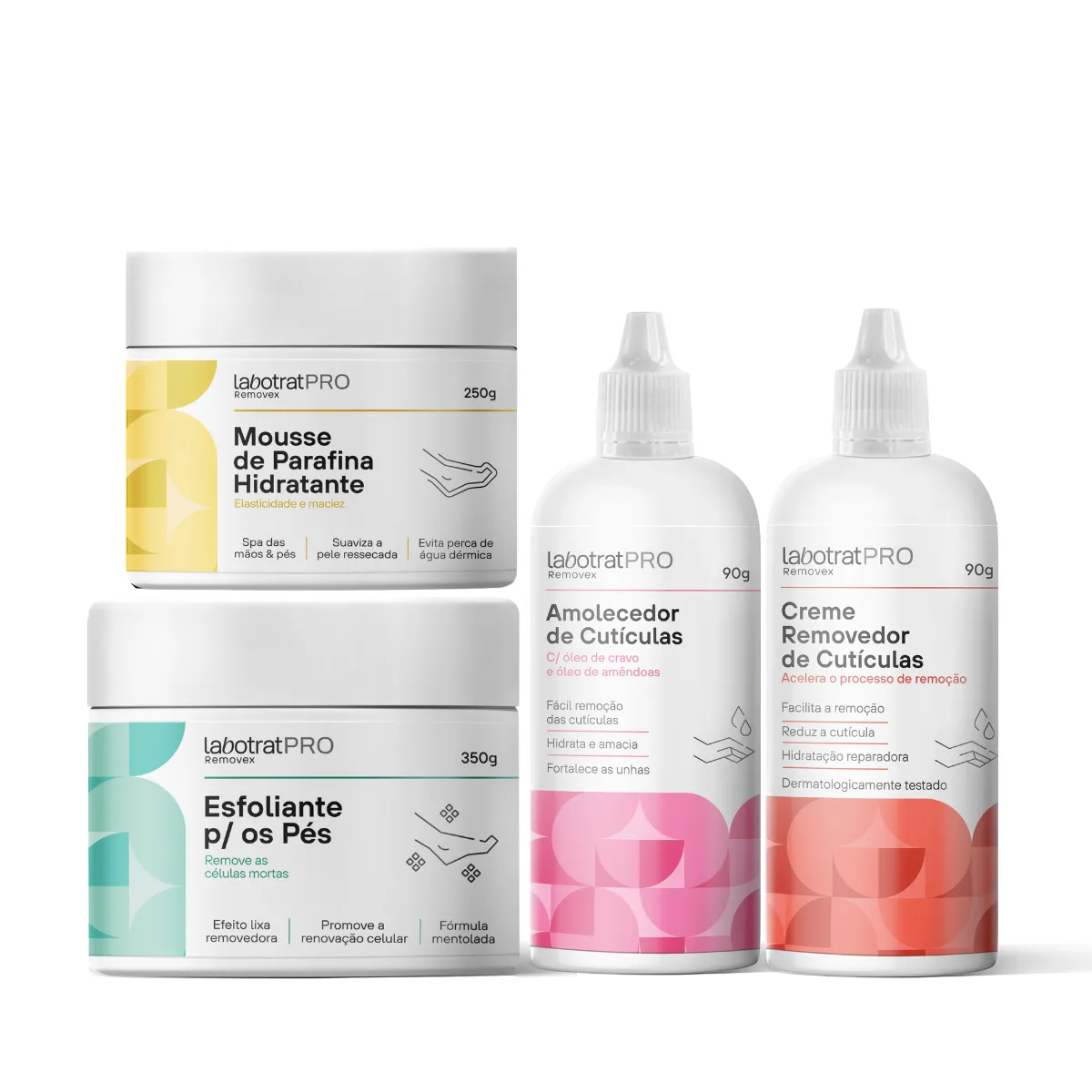 Labotrat Spa dos Pés Esfoliante + Parafina + Amolecedor 90ml + Removedor 90ml