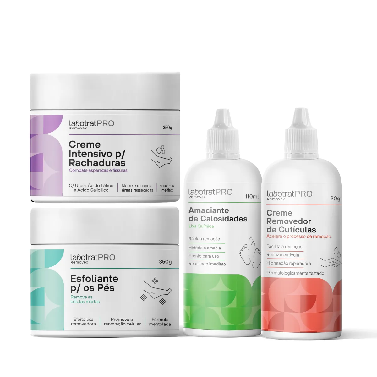 Labotrat Spa dos Pés Esfoliante + Creme Intensivo + Amaciante 110ml + Removedor 90ml