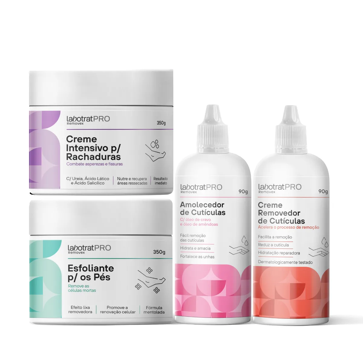 Labotrat Spa dos Pés Esfoliantes + Creme Intensivo + Amolecedor 90ml + Removedor 90ml