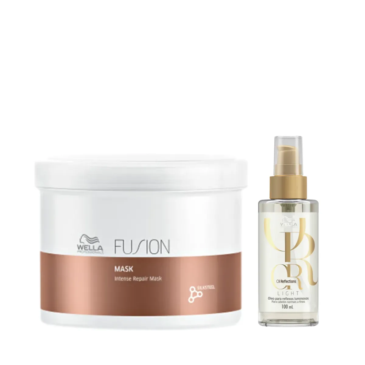 Wella Fusion Masc 500ml + Óleo Light 100ml | By Linda