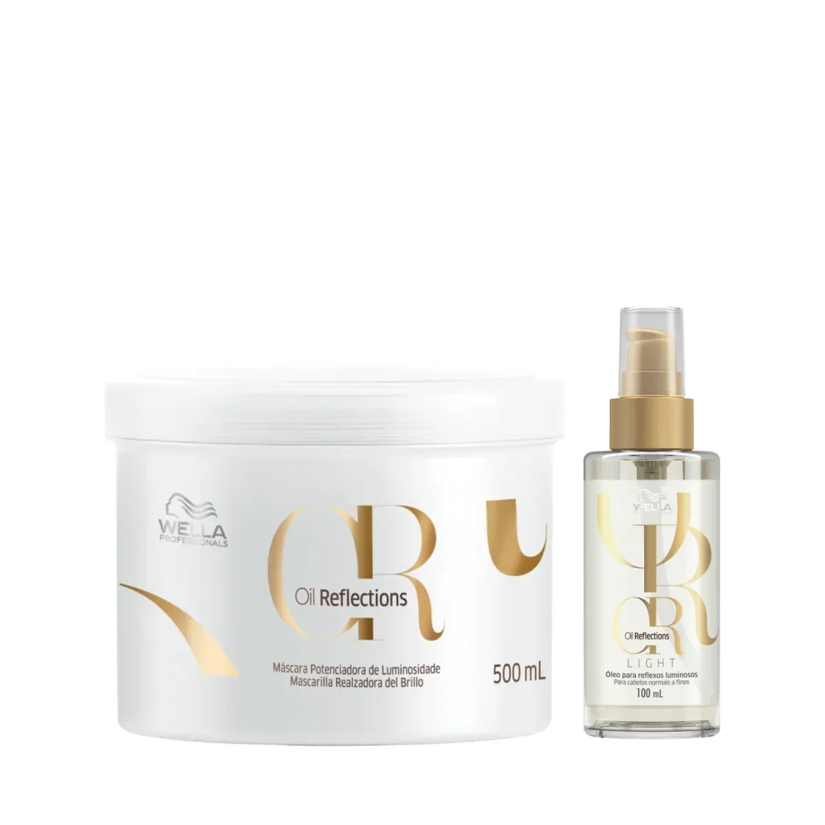 Wella Oil Reflections Masc 500ml + Óleo Light 100ml | By Linda