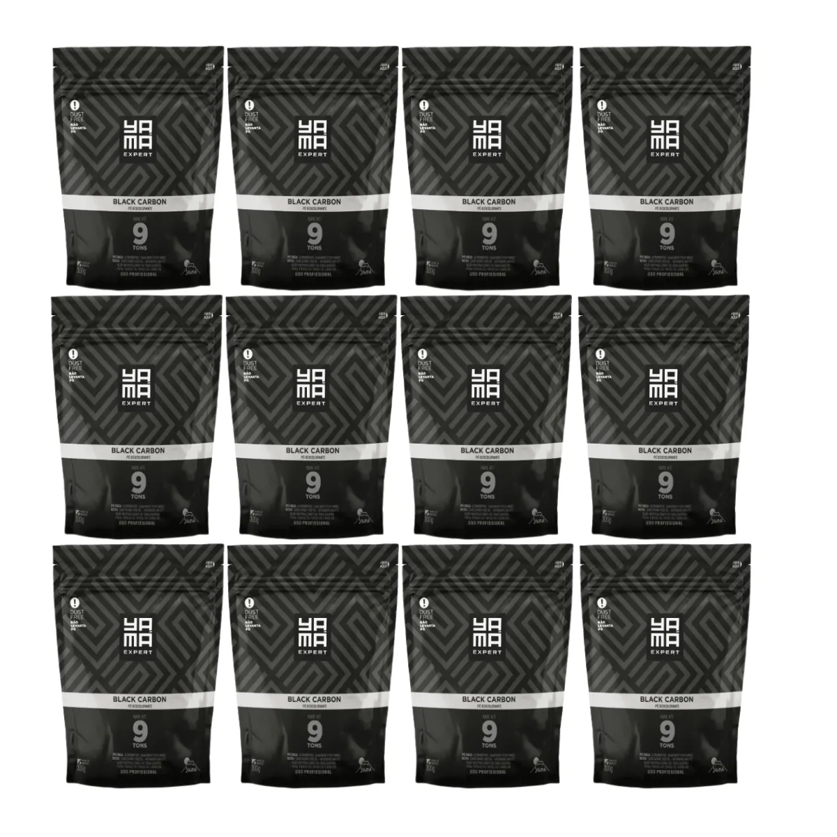 Yamá Pó Descolorante Refil Black Carbon 300g - 12 Unidades