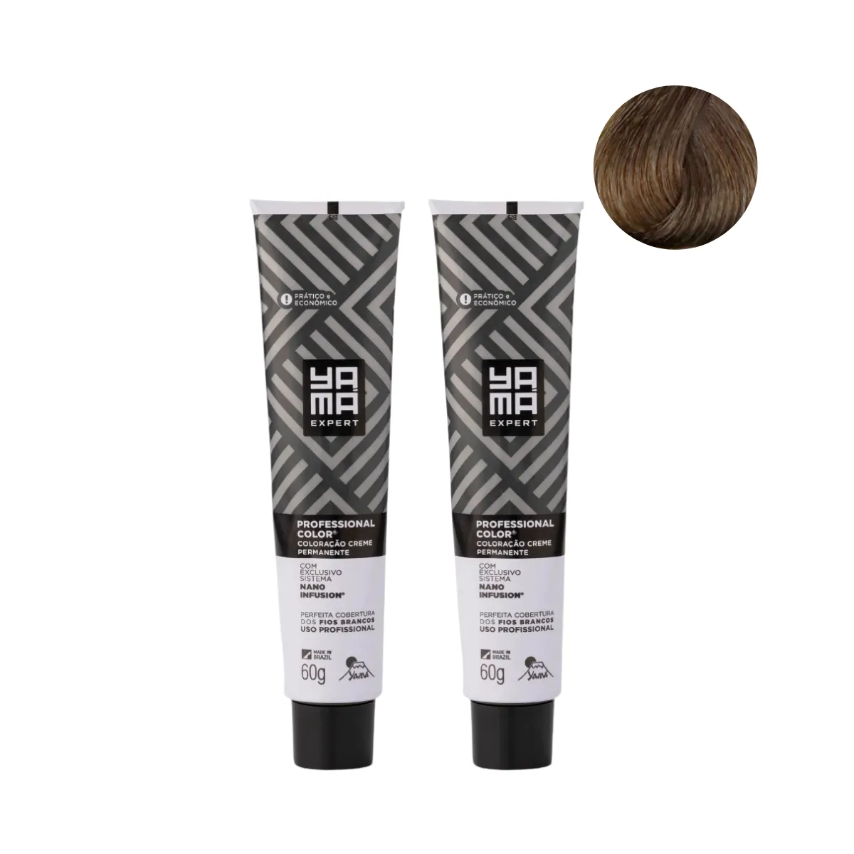 Yamá Color Nano Infusion 6.1 Loiro Escuro Acinzentado  - 2 Unidades | By Linda