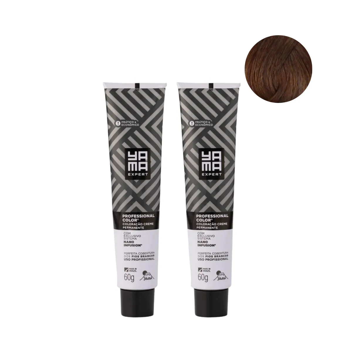 Yamá Color Nano Infusion 6.17 Loiro Escuro Acinzentado Marrom - 2 Unidades | By Linda