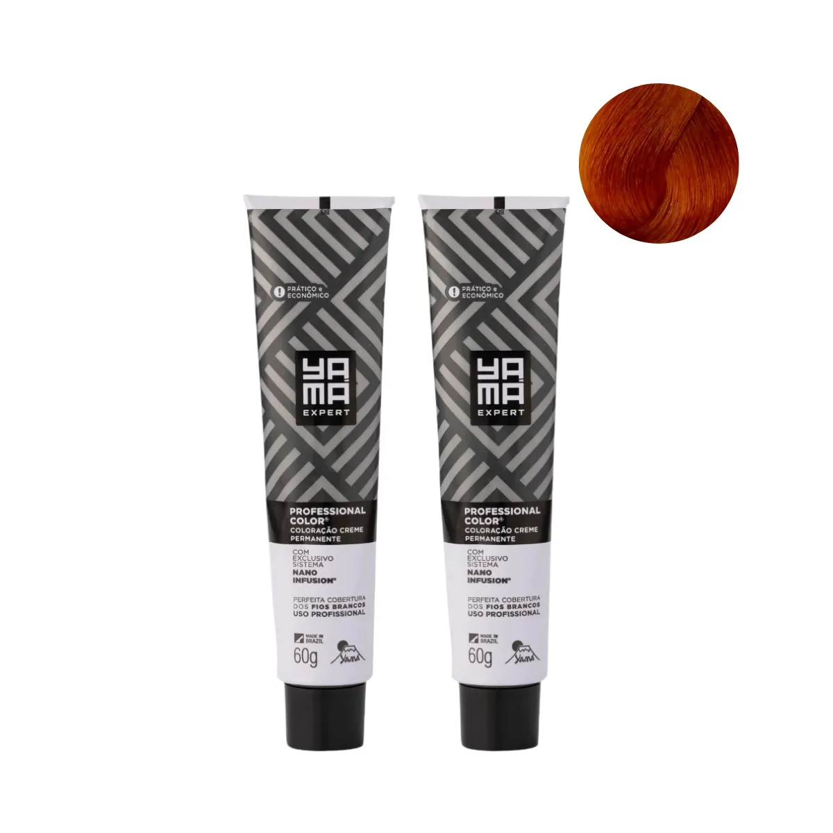 Yamá Color Nano Infusion 7.4 Loiro Médio Acobreado  - 2 Unidades | By Linda