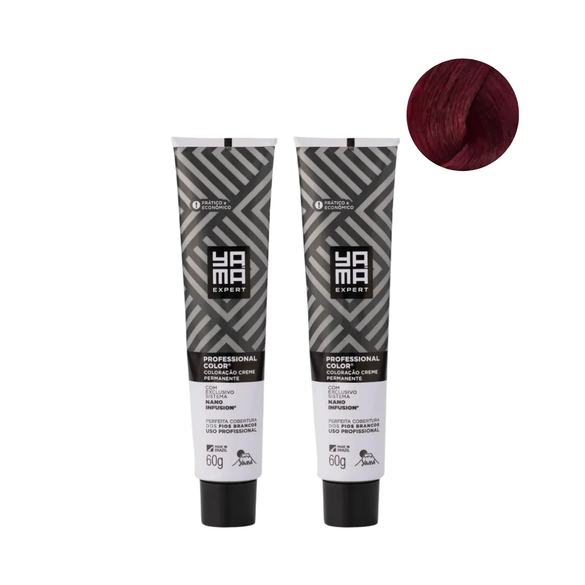 Yamá Color Nano Infusion 8.26 Loiro Claro Irisado Avermelhado Marsala  - 2 Unidades | By Linda