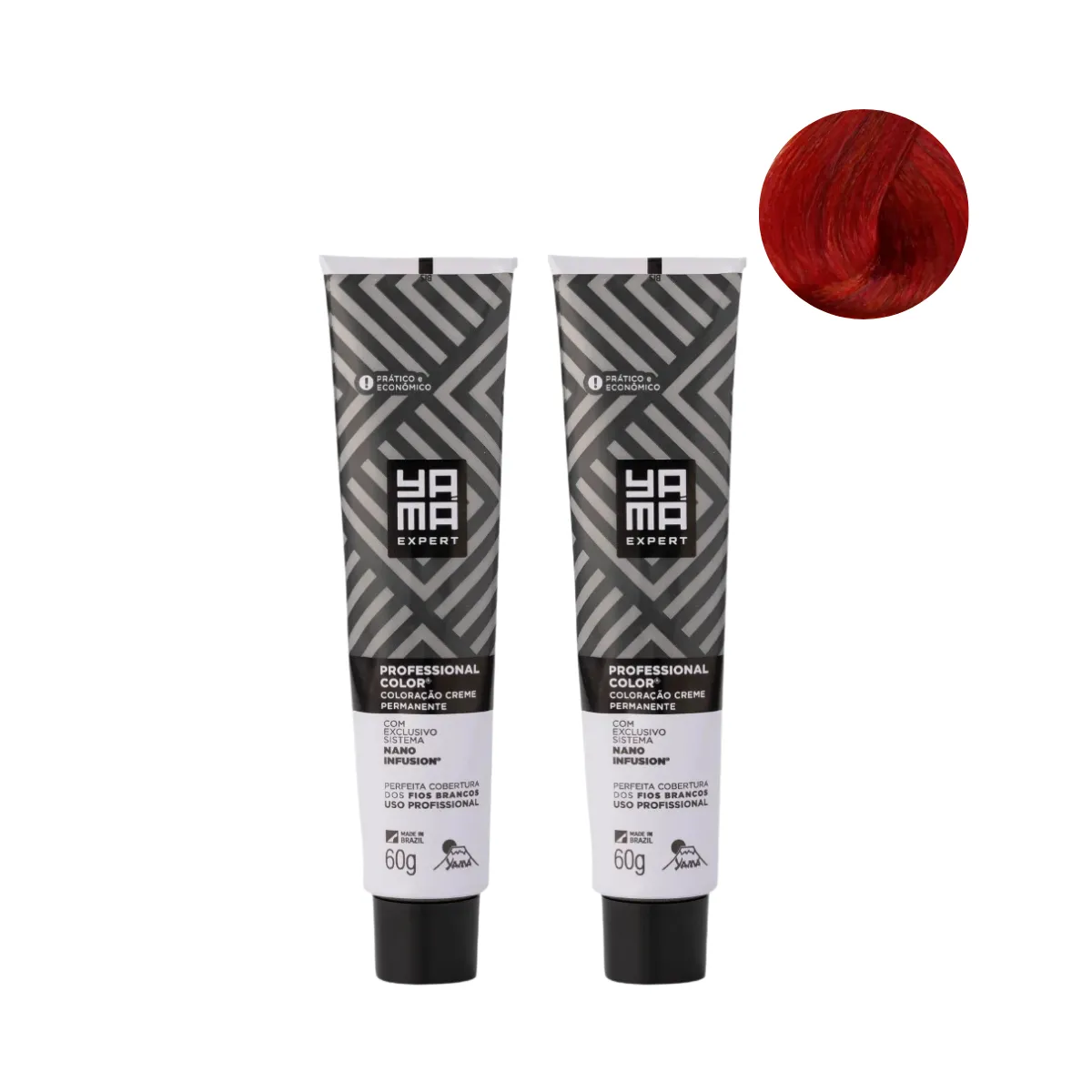 Yamá Color Nano Infusion 8.66 Loiro Claro Vermelho Intenso  - 2 Unidades | By Linda