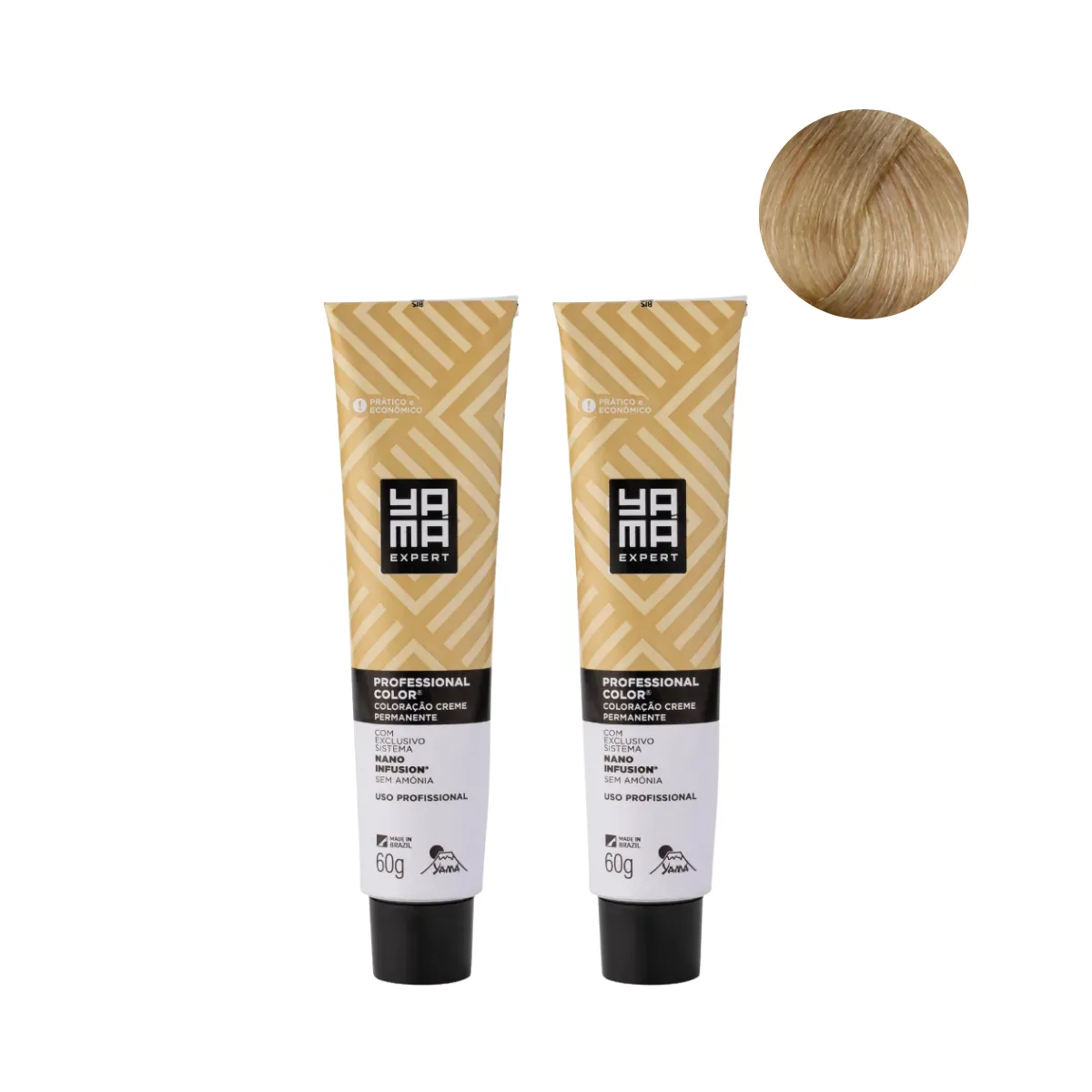 Yamá Color Nano Infusion 9.89 Loiro Muito Claro Perolado  - 2 Unidades | By Linda