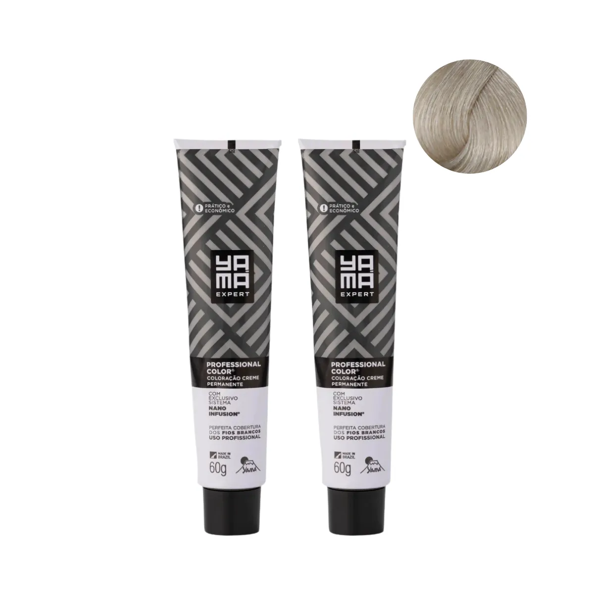 Yamá Color Nano Infusion 12.11 Loiro Extra Claro Cinza Intenso  - 2 Unidades | By Linda