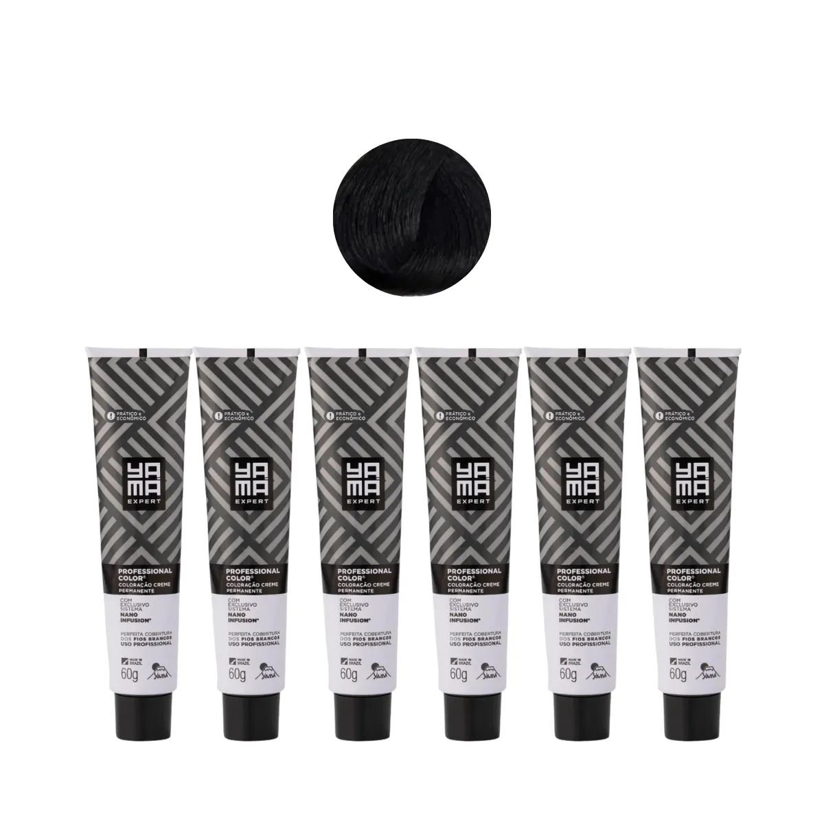 Yamá Color Nano Infusion 1.0 Preto  - 6 Unidades | By Linda
